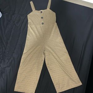 ZARA  TRAFALUC PLAID JUMPSUIT